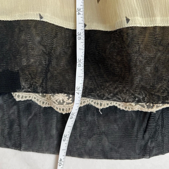 Monsoon Midi Floral Layered Lace Beige & Black Dress Size S Cottage core - Picture 4 of 6